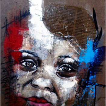 Peinture intitulée "MY BABY" par Justin Ebanda, Œuvre d'art originale