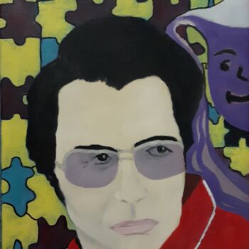 Peinture intitulée "Jim Jones" par Justin Myers, Œuvre d'art originale, Huile