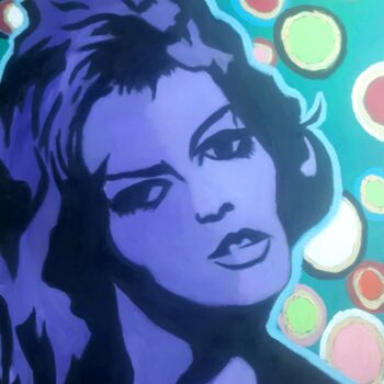 Painting titled "Bardot" by Justin Myers, Original Artwork, Oil