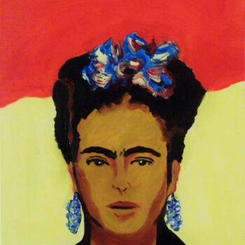 Painting titled "Frida" by Justin Myers, Original Artwork, Oil
