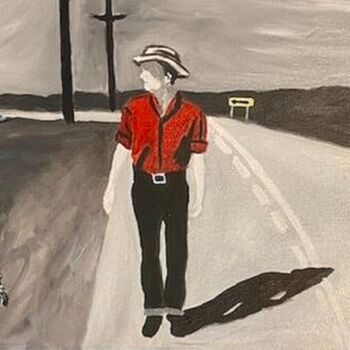 Картина под названием "lonesome drifter" - Justin Myers, Подлинное произведение искусства, Масло