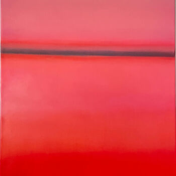 Peinture intitulée "Red hypnosis" par Justyna Janek, Œuvre d'art originale, Acrylique