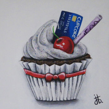 Malerei mit dem Titel "CupCoke" von Justine.B, Original-Kunstwerk, Acryl