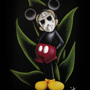 Painting titled "Mickey" by Justine.B, Original Artwork, Acrylic