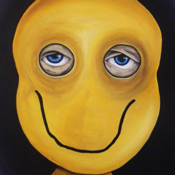 Malerei mit dem Titel "Smile" von Justine.B, Original-Kunstwerk, Acryl