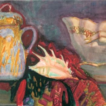 Ζωγραφική με τίτλο ""Золотая чашка"" από Юлия Кокуева, Αυθεντικά έργα τέχνης