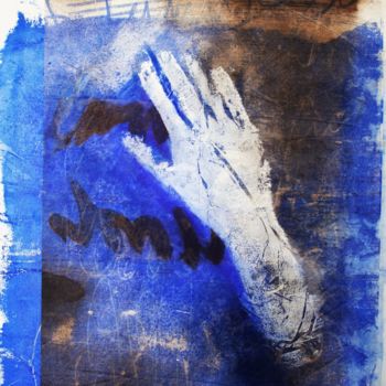 Ζωγραφική με τίτλο "Handspiel" από Jutta Irion, Αυθεντικά έργα τέχνης, Μελάνι Τοποθετήθηκε στο Ξύλινο φορείο σκελετό