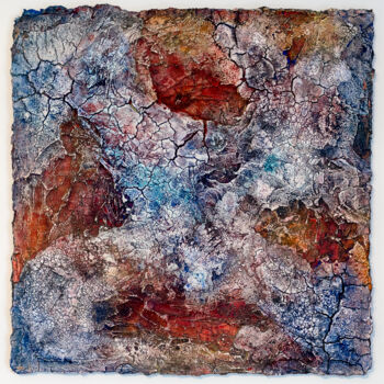 Painting titled "Slow Transformation" by Jutta Blühberger, Original Artwork, Pigments Mounted on Wood Panel