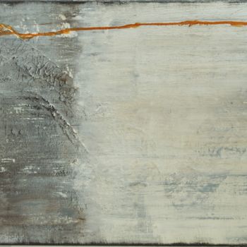 Malerei mit dem Titel "grau-beige-rost" von Jutta Christandl, Original-Kunstwerk, Acryl