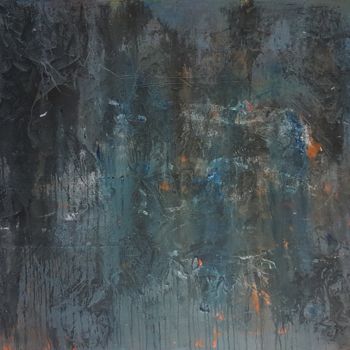 Pittura intitolato "blau-schwarz" da Jutta Christandl, Opera d'arte originale, Acrilico