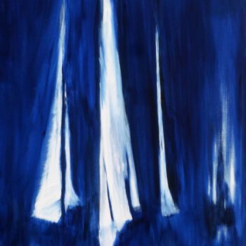 Painting titled "Sous voiles" by Geneviève Juttens-Lambilotte, Original Artwork, Acrylic