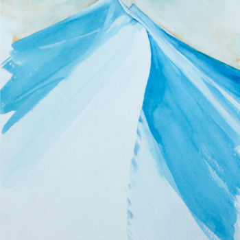 Peinture intitulée "Dômes de Miage (aqu…" par Philippe Juttens, Œuvre d'art originale, Aquarelle