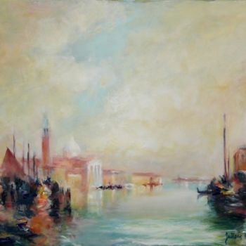 Schilderij getiteld "San Giorgio Maggior…" door Philippe Juttens, Origineel Kunstwerk, Olie