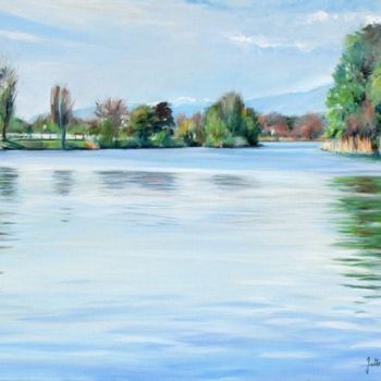 Pintura titulada "Lac de Divonne les…" por Philippe Juttens, Obra de arte original, Oleo