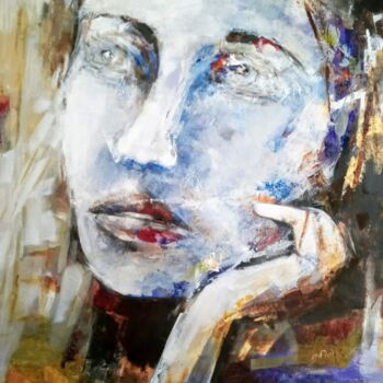 Malerei mit dem Titel "Face" von Juvenal Barbosa, Original-Kunstwerk, Acryl