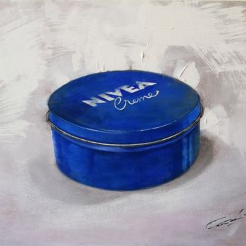 Peinture intitulée "La lata azul" par Jose Vicente Cascales Mascarell, Œuvre d'art originale, Huile