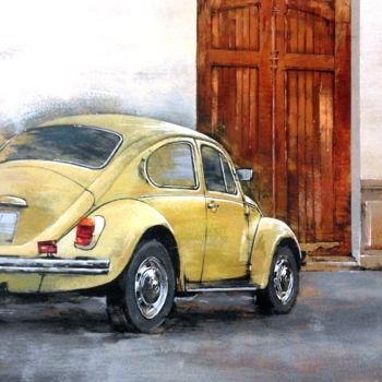 Peinture intitulée "Beetle IV" par Jose Vicente Cascales Mascarell, Œuvre d'art originale, Huile