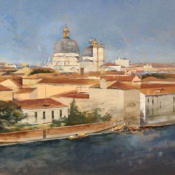 Schilderij getiteld "Venecia desde la Gi…" door Jose Vicente Cascales Mascarell, Origineel Kunstwerk, Olie