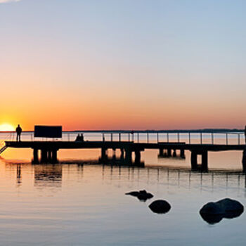 Fotografia zatytułowany „Закат на озере Наро…” autorstwa Juri Nazarov, Oryginalna praca