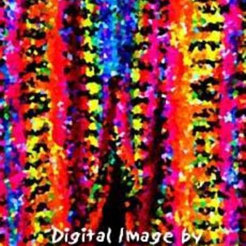 Arte digital titulada "Neon Pants Crystall…" por Jonathan White, Obra de arte original