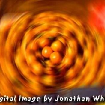 Arte digital titulada "Oranges Radial Blur" por Jonathan White, Obra de arte original