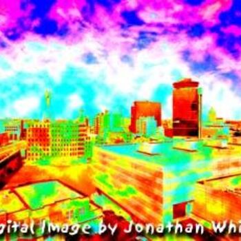 Arte digital titulada "Rochester Skyline 2…" por Jonathan White, Obra de arte original