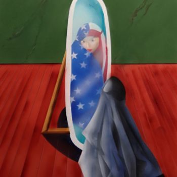 Peinture intitulée "Psyché : reflet du…" par Jyb Le Peintre, Œuvre d'art originale, Acrylique