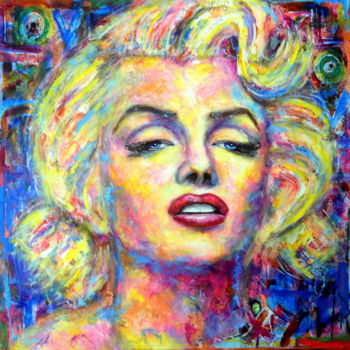 Картина под названием "Marylin Monroe Be B…" - Jy Rendo, Подлинное произведение искусства, Акрил