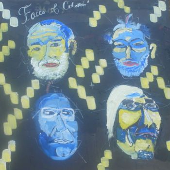 Painting titled "Têtes of Colettes" by Jys, Original Artwork, Acrylic