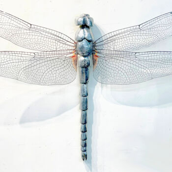 Sculpture titled "Dragonfly 12" by Ken Overman, Original Artwork, Plastic