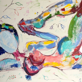 Картина под названием "Лоно цветов" - Ксения Шер/Kseniya Scher, Подлинное произведение искусства, Масло Установлен на Деревя…