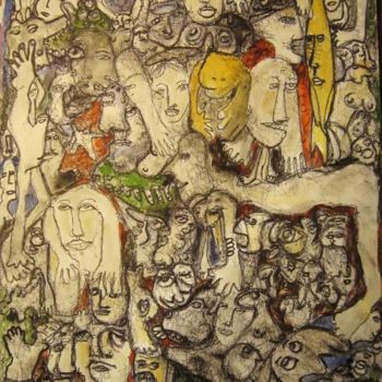 Peinture intitulée "Jean et les autres.…" par Artiste Kabian, Œuvre d'art originale