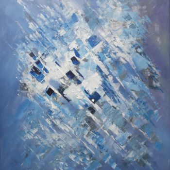 Peinture intitulée "Diamant bleu" par David Kabulashvili, Œuvre d'art originale, Acrylique