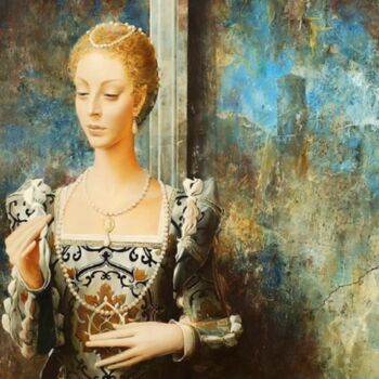 Painting titled "Woman03" by Kacper Kalinowski, Original Artwork, Oil