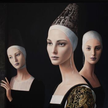 Peinture intitulée "Women09" par Kacper Kalinowski, Œuvre d'art originale, Huile