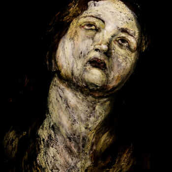 Картина под названием "Martyr" - Kacper Piskorowski, Подлинное произведение искусства, Масло Установлен на Деревянная рама д…