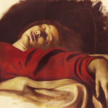 Peinture intitulée "death-of-the-virgin…" par Kada, Œuvre d'art originale