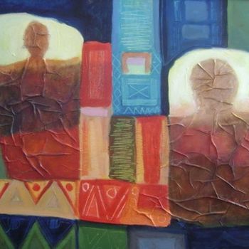 Painting titled "face a face (01)" by Abdelkader Rouabah, Original Artwork