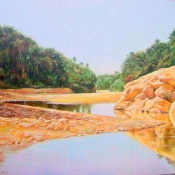 Pintura titulada "oasis" por Chafik Kadi, Obra de arte original