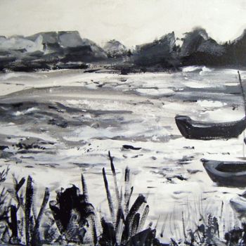 Painting titled "Marée basse" by Gandon Nathalie, Original Artwork