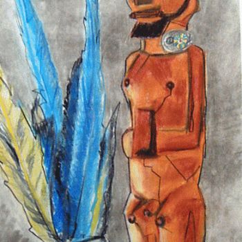 Desenho intitulada "Fétiche" por Gandon Nathalie, Obras de arte originais