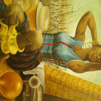 Pintura intitulada "flle_bororo.JPG" por Kadriart-Niger, Obras de arte originais