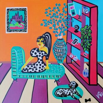 Peinture intitulée "Belles" par Kaël, Œuvre d'art originale, Acrylique Monté sur Carton