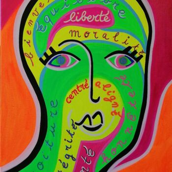 Peinture intitulée "Recherche genre Hum…" par Kaël, Œuvre d'art originale, Acrylique Monté sur Châssis en bois