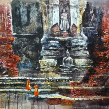 Ζωγραφική με τίτλο "旅行系列-泰国、素可泰" από 凯 邓, Αυθεντικά έργα τέχνης, Ακρυλικό