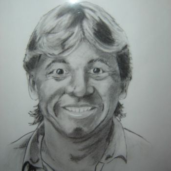 Drawing titled "Steve Irwin" by Chance Kaiden, Original Artwork