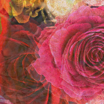 Digitale Kunst getiteld "Tredimensional Rose…" door Elize Kaisser, Origineel Kunstwerk, Foto Montage