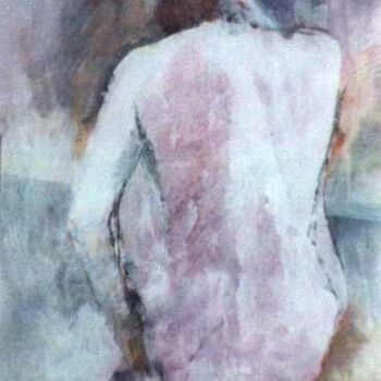Malerei mit dem Titel "Seated Nude" von Kal Opre, Original-Kunstwerk, Öl
