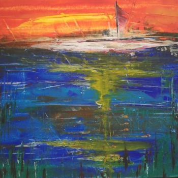 Pittura intitolato "My Ship Is Going Aw…" da Kalamity Jay, Opera d'arte originale, Acrilico