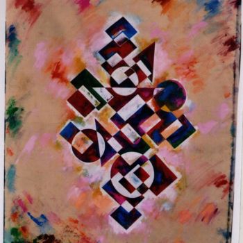 Картина под названием "work of abstract pa…" - Kalash Trader, Подлинное произведение искусства, Акрил